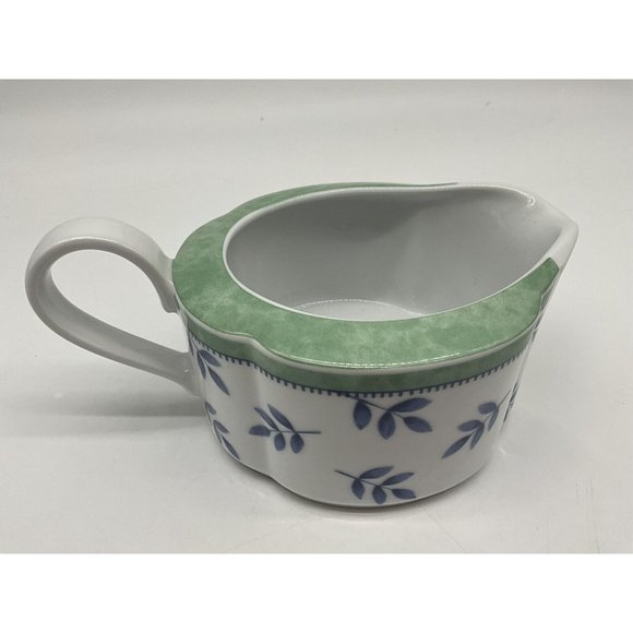 Villeroy & Boch SWITCH 3 Gravy/Sauce Boat White Blue Leaf Print Discontinued - Picture 12 of 15